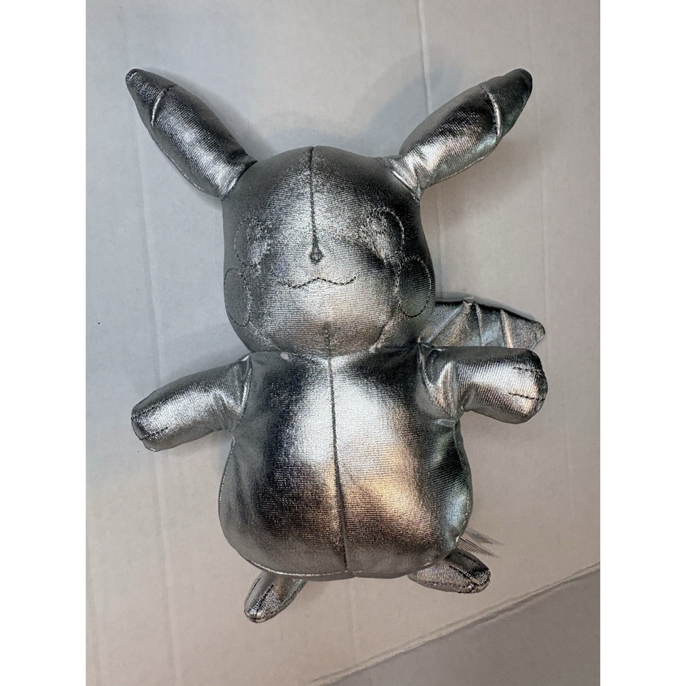 Pokemon 25th Anniversary Edition Plush Celebration Silver Pikachu 8" Nintendo